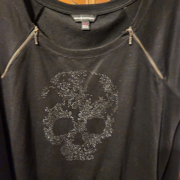 Zipper detail skull sweatshirt - Picture 4 of 4